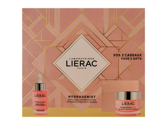 COFFRET Lierac Hydragenist Hydration Serum + Anti-Aging Gel-Cream + Exclusive offer of a "Rue Des Fleurs-Monaco" card holder